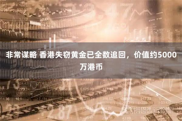 非常谋略 香港失窃黄金已全数追回，价值约5000万港币