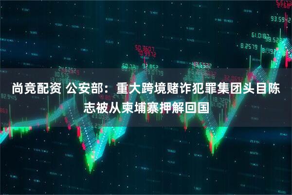 尚竞配资 公安部：重大跨境赌诈犯罪集团头目陈志被从柬埔寨押解回国